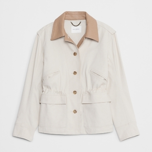 NWT Banana Republic Canvas Barn Jacket Cream - Picture 4 of 4